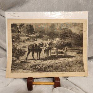 The Three Brothers - By Rosa Bonheur - 1800's print.